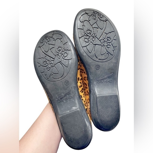 Dansko Olivia Calf Hair Leopard Print Shoes Size 39 - Picture 7 of 12